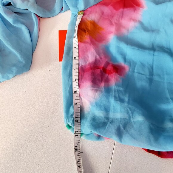 Intempo Womens Floral Chiffon Top Size M Off-shoulder design  Elastic neckline - Picture 4 of 11